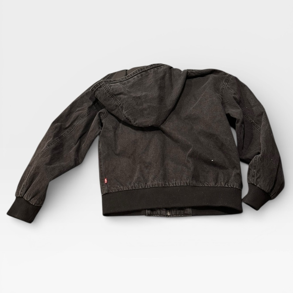 Levi Strauss Black Denim Jacket With Hood - Picture 2 of 5